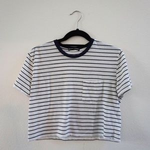 striped Brandy Melville cropped tee